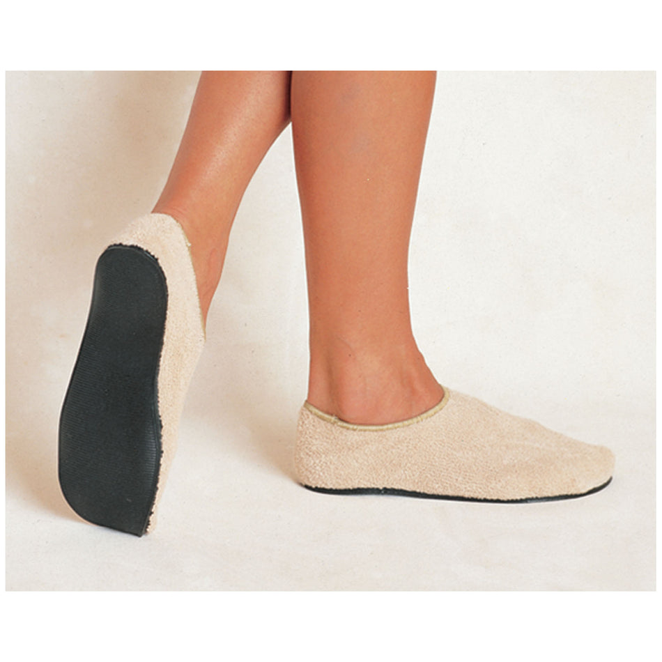 Alba Care-Steps II Hard Sole Slippers - Beige (Adult)
