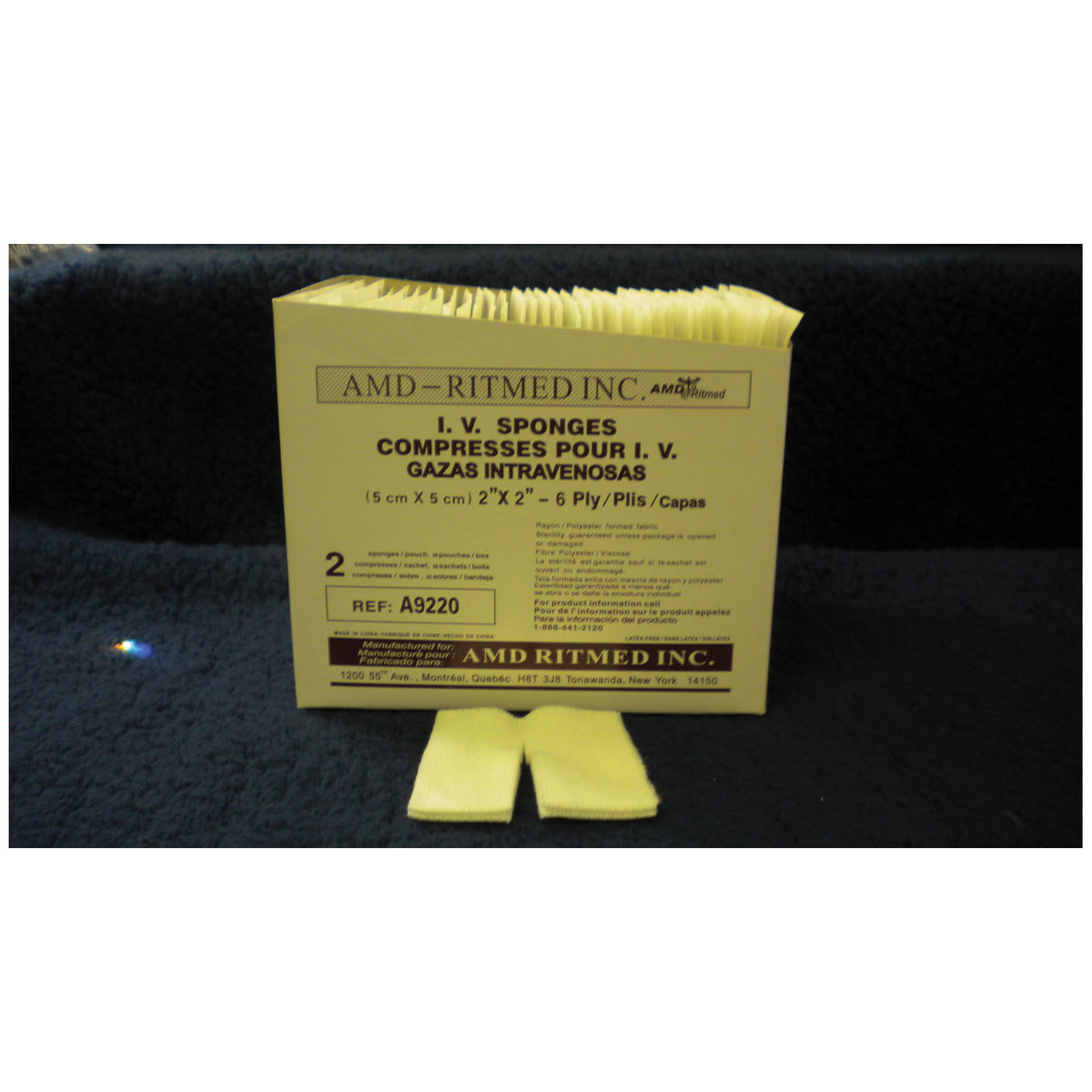 Amd Medicom Trach & IV Non-Woven Dressing Sponges - No-Split
