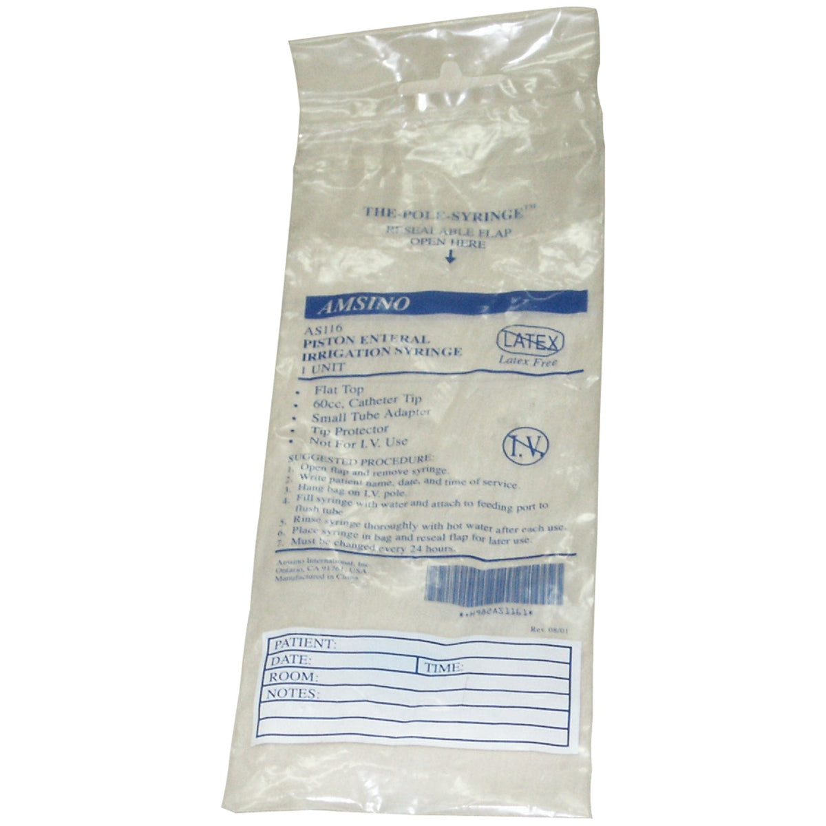Amsino Amsure Pole Syringe - Flat Top