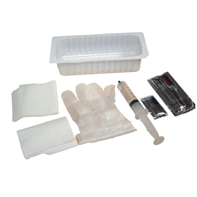 Amsino Amsure Foley Insertion Tray - Prefilled 30CC Syringe with BZK Swabsticks