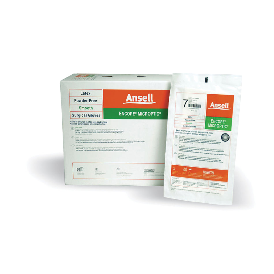 Ansell Encore Microptic Powder-Free Latex Surgical Gloves