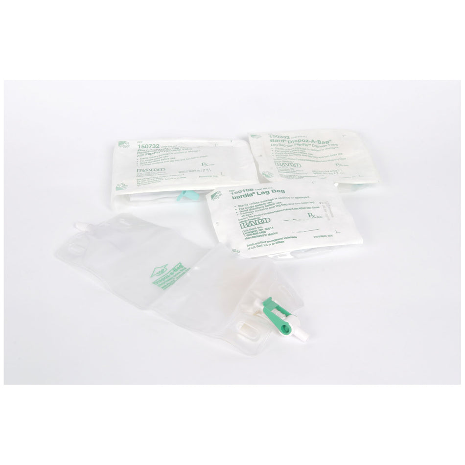 Bard Dispoz-a-Bag Leg Bags - Urinary Bag with Anti-Reflux Valve