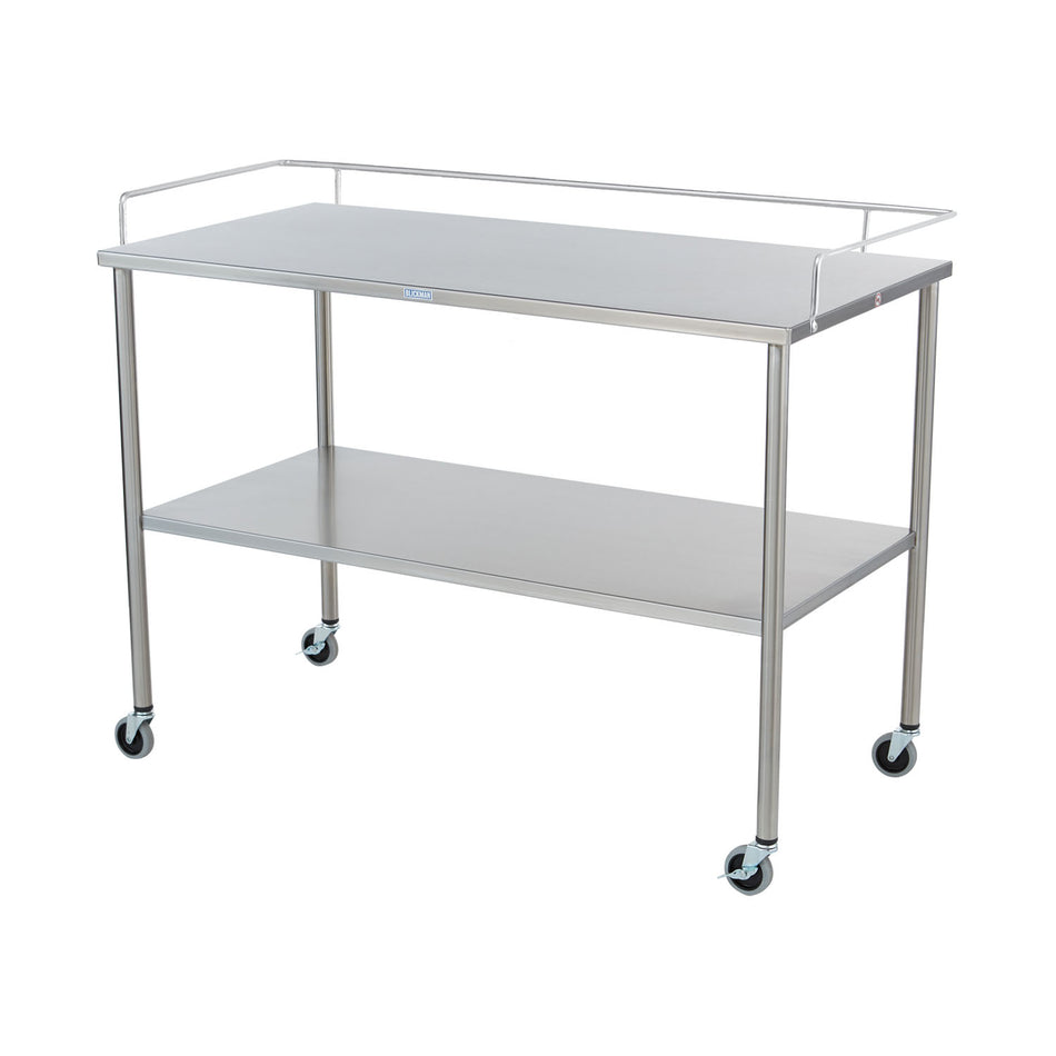 Blickman Instrument Tables - Howard Models with Casters and Guardrail
