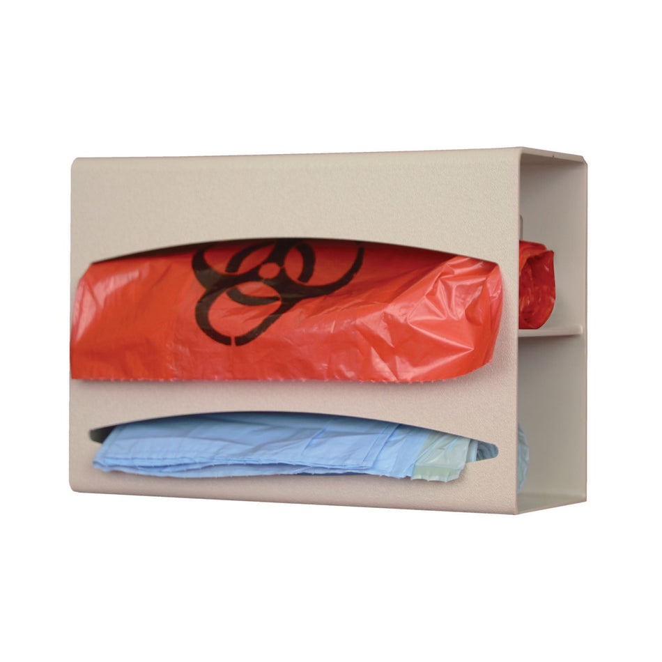 Marketlab Bowman Bag Dispensers - Double, Quartz ABS Plastic