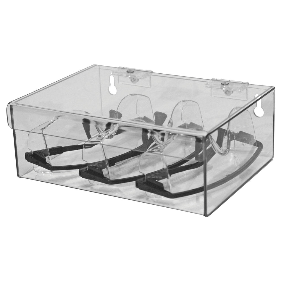 Marketlab Bowman Safety Glass Dispenser - Hinged Lid Top