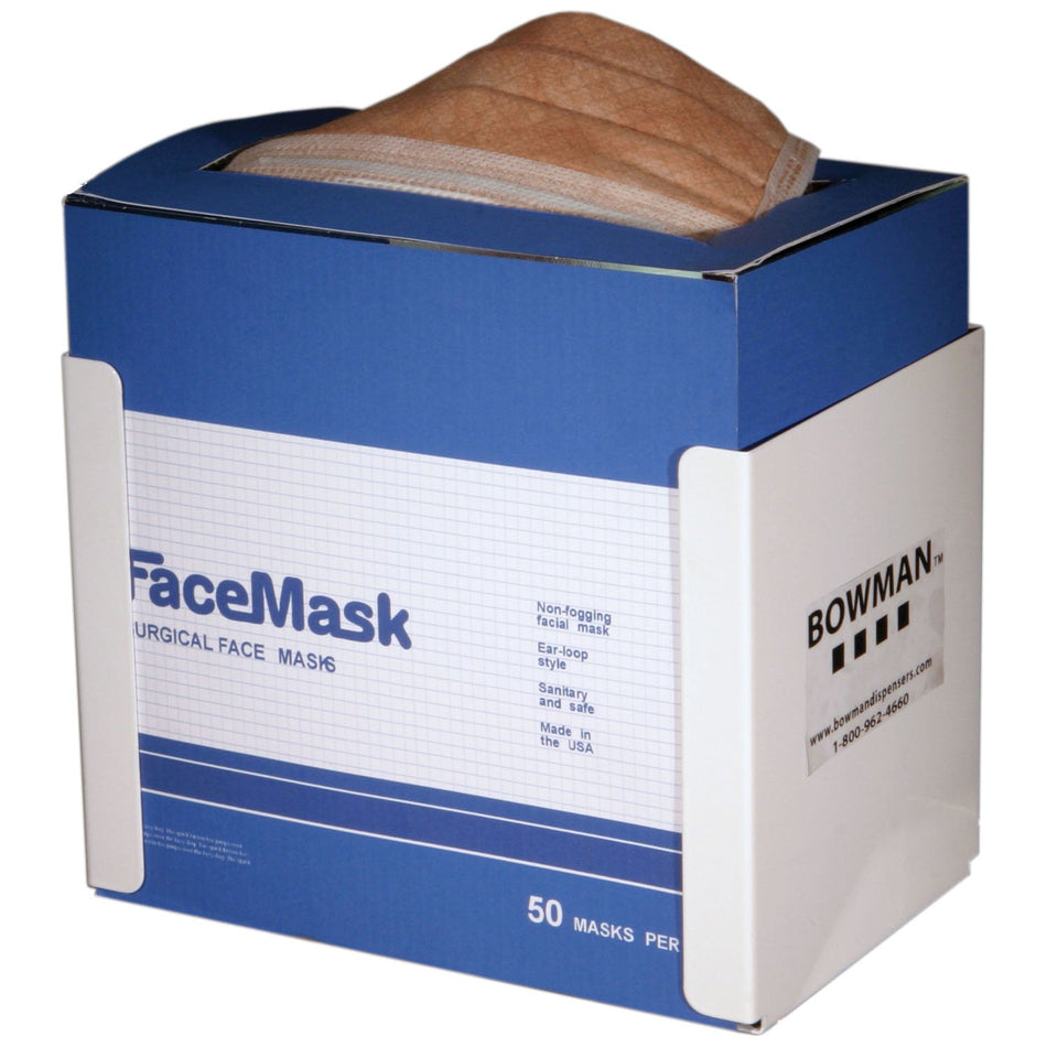 Marketlab Bowman Face Mask Dispensers - Tie Style, White Powder Coated Metal