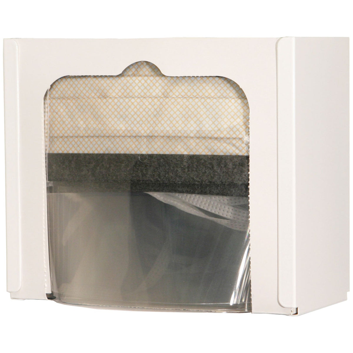 Marketlab Bowman Face Mask Dispensers - Shield Style, White Powder Coated Steel