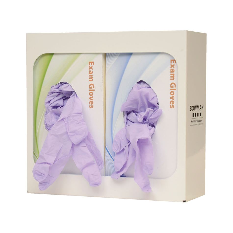 Marketlab Bowman Double Glove Dispensers - White Powder Coated Steel