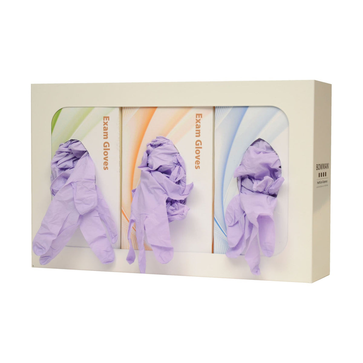 Marketlab Bowman Triple Glove Dispensers - White Powder Coated Steel