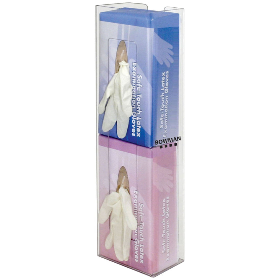 Marketlab Bowman Vertical Glove Dispensers - Double Box - Clear Petg Plastic