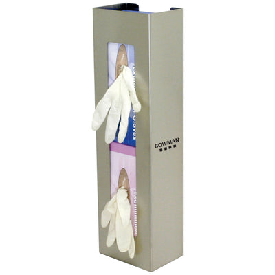 Marketlab Bowman Vertical Glove Dispensers - Double Box - Stainless Steel