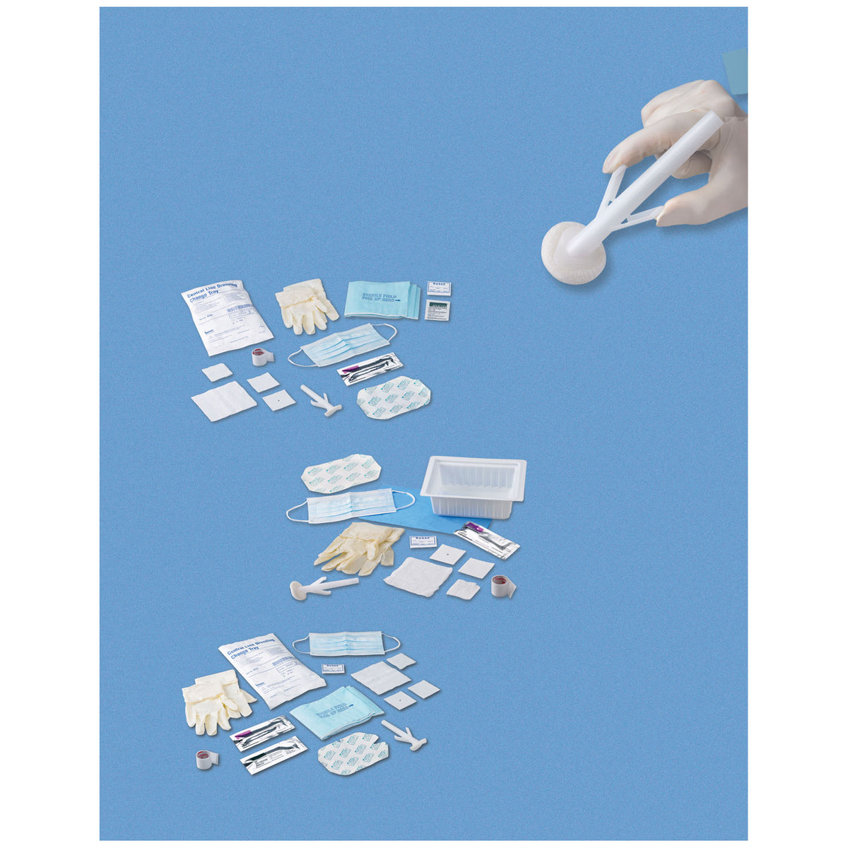 Busse Central Line Kit with Chloraprep One-Step Applicator & Tegadermtm Dressing