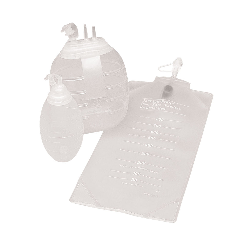 Cardinal Health Jackson-Pratt Drain Accessories - Exudate Disposal Bag (Connects to 100CC Bulb Reservoir)