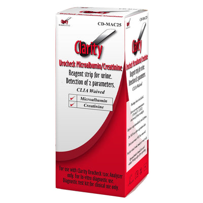 Clarity Diagnostics Urinalysis - Urocheck Microalbumin/Creatinine Strips