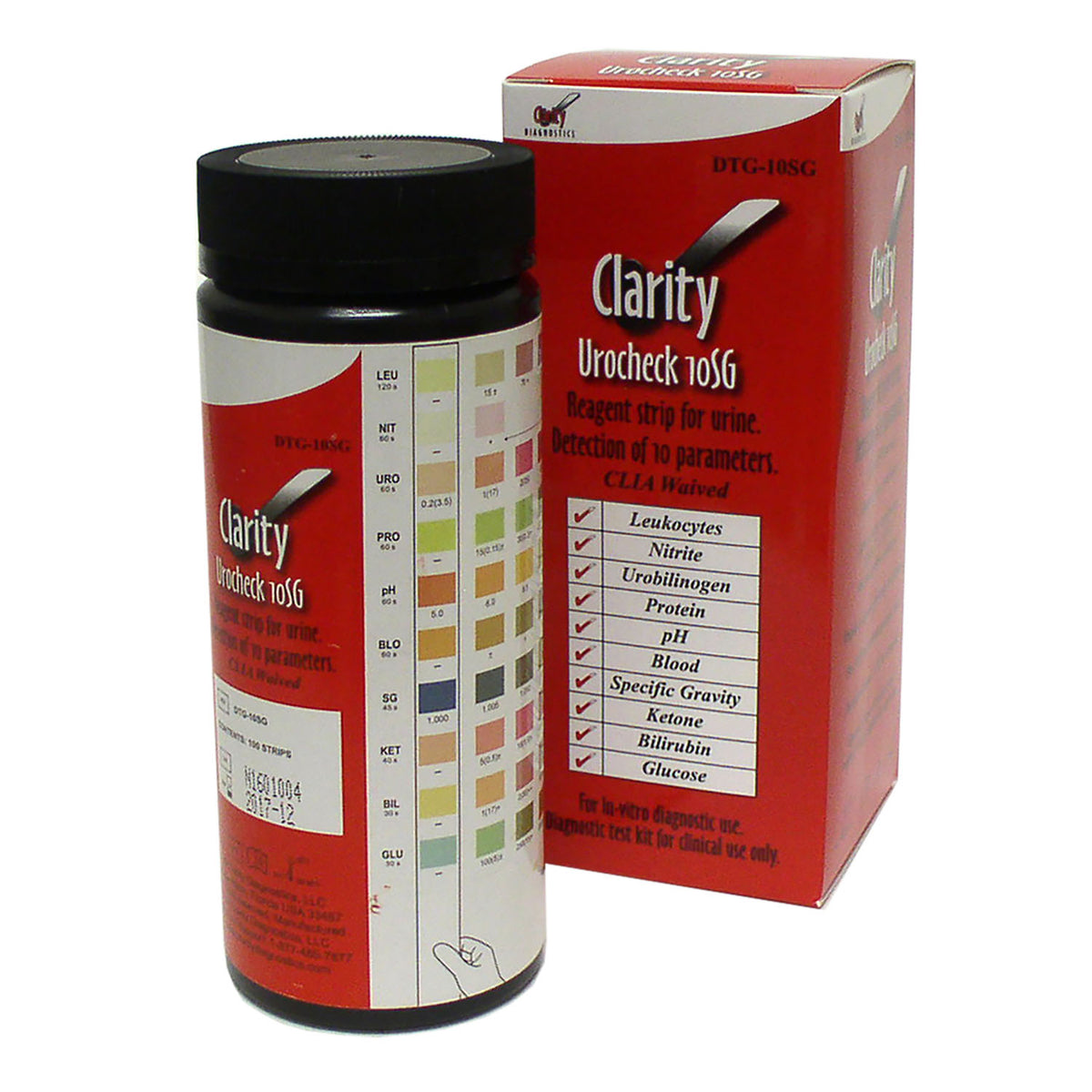Clarity Diagnostics Urinalysis - Urocheck Strips 10SG