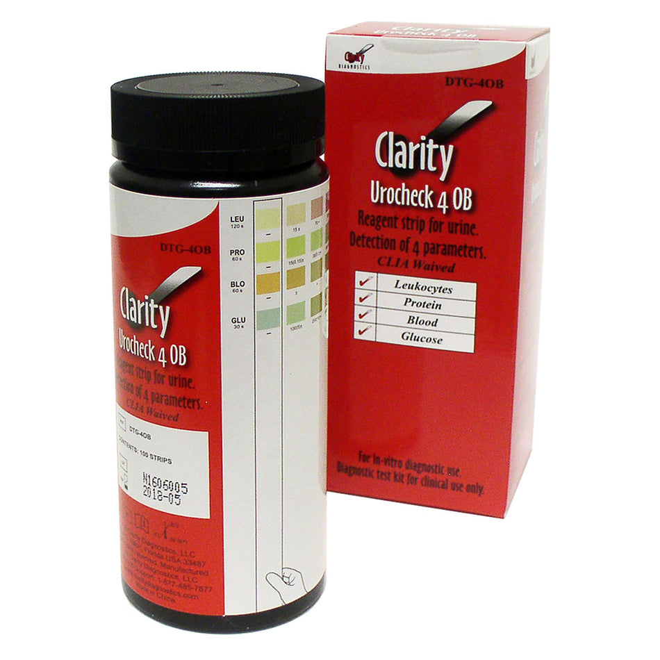 Clarity Diagnostics Urinalysis - Urocheck Strips 4 Ob