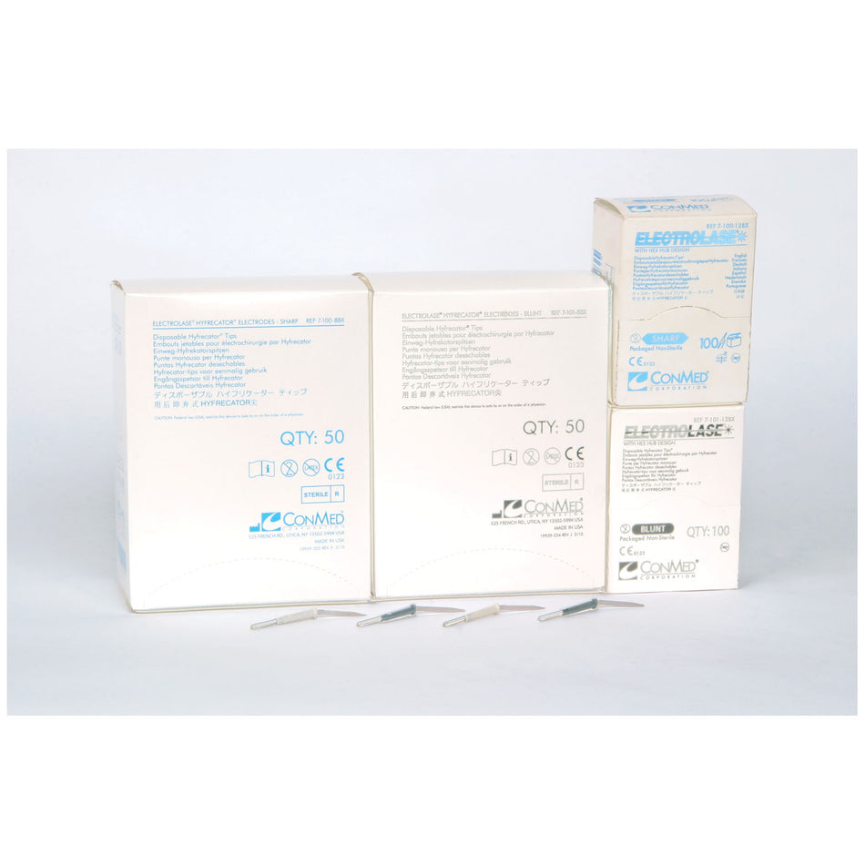 Conmed Electrolase Disposable Hyfrecator Tips - Blunt - Non-Sterile
