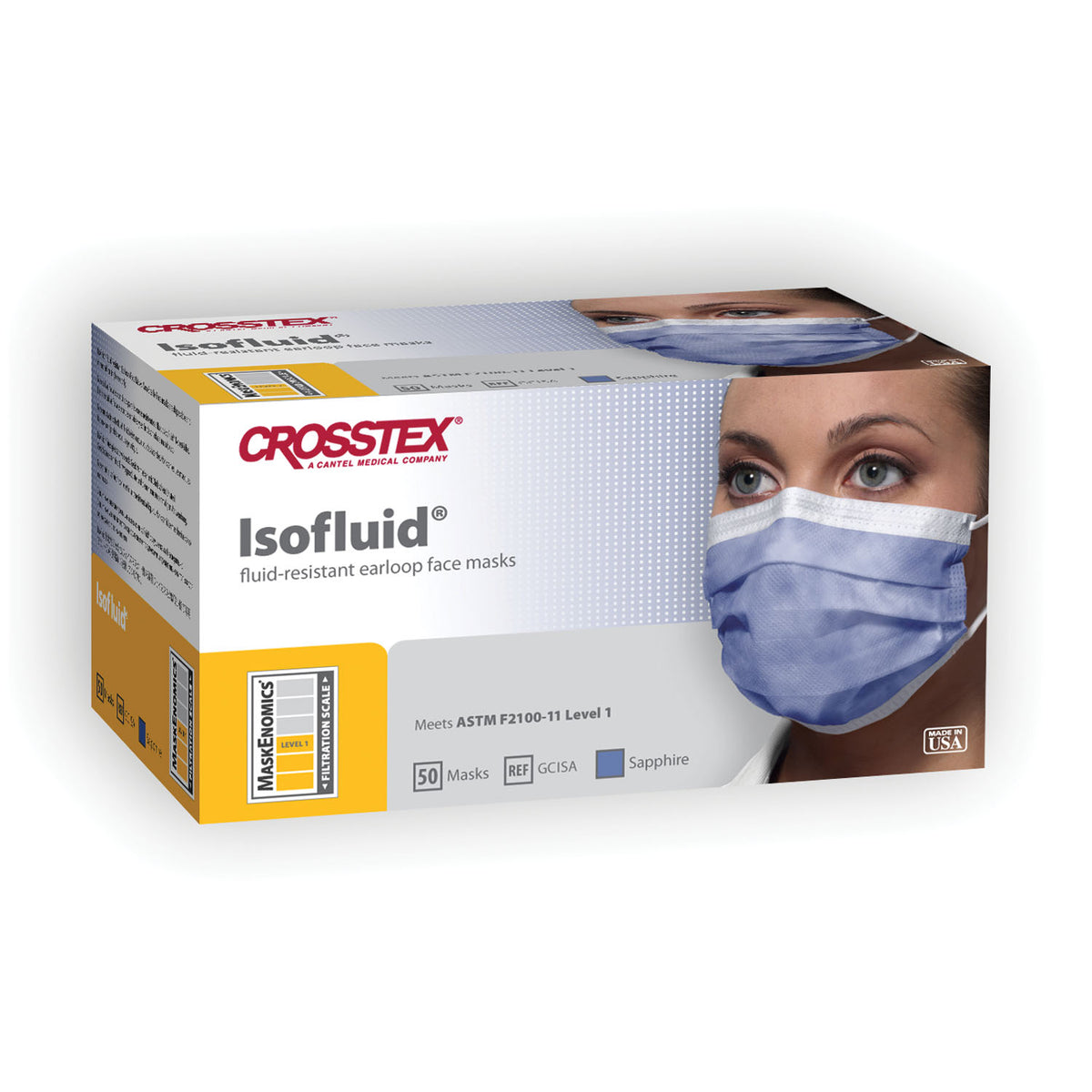 Crosstex Isofluid Earloop Mask - 50/BX – image 2