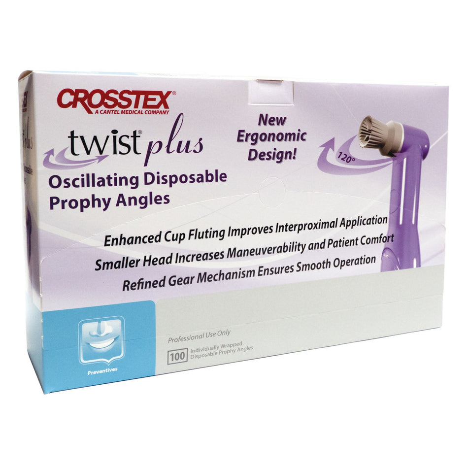 Crosstex Twist Plus Oscillating Disposable Prophy Angles - Firm Cup