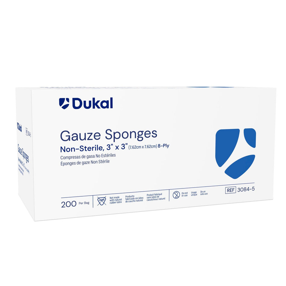 Dukal Woven Cotton Gauze Sponges - Non-Sterile 3" x 3" - 8-Ply