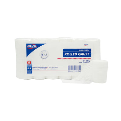 Dukal Rolled Gauze - Non-Sterile, 2-Ply, 12 RL/Bg