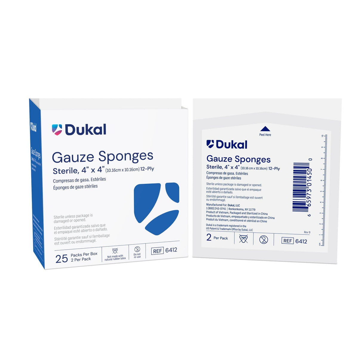 Dukal Woven Cotton Gauze Sponges - Sterile (12-Ply) – image 3