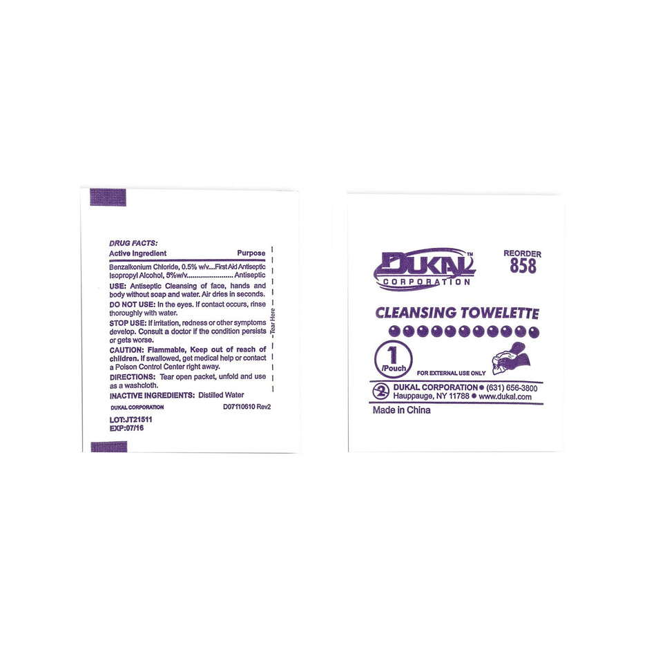 Dukal Cleansing Towelette - Bulk Pack