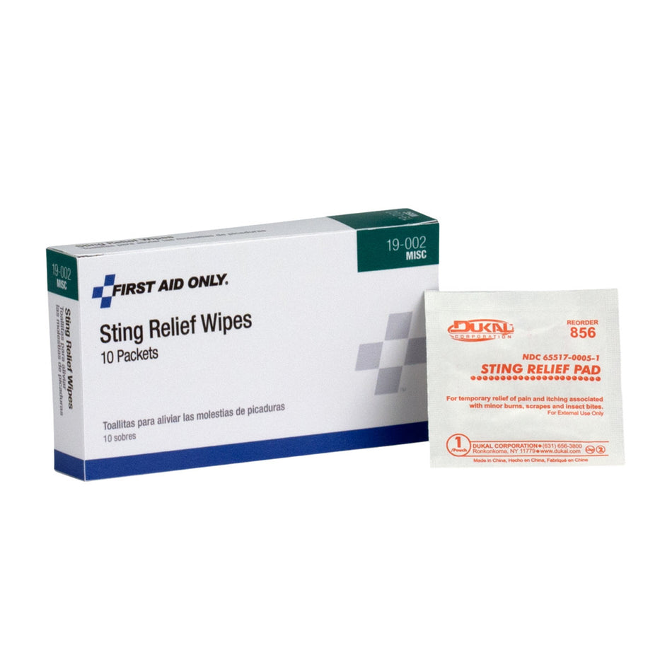 First Aid Only/Acme United Outdoor Hazards - Sting Relief Wipes