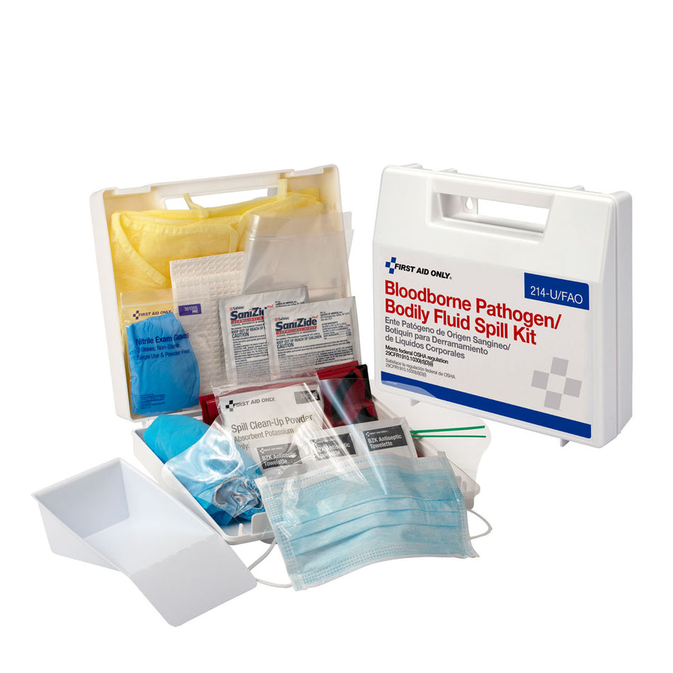 First Aid Only/Acme United Spill Clean Up Kit - BBP Kits, Plastic Case