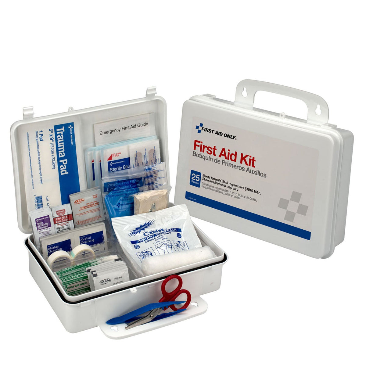 First Aid Only/Acme United ANSI/OSHA Compliant Package - 25 Person Kits, Plastic Case