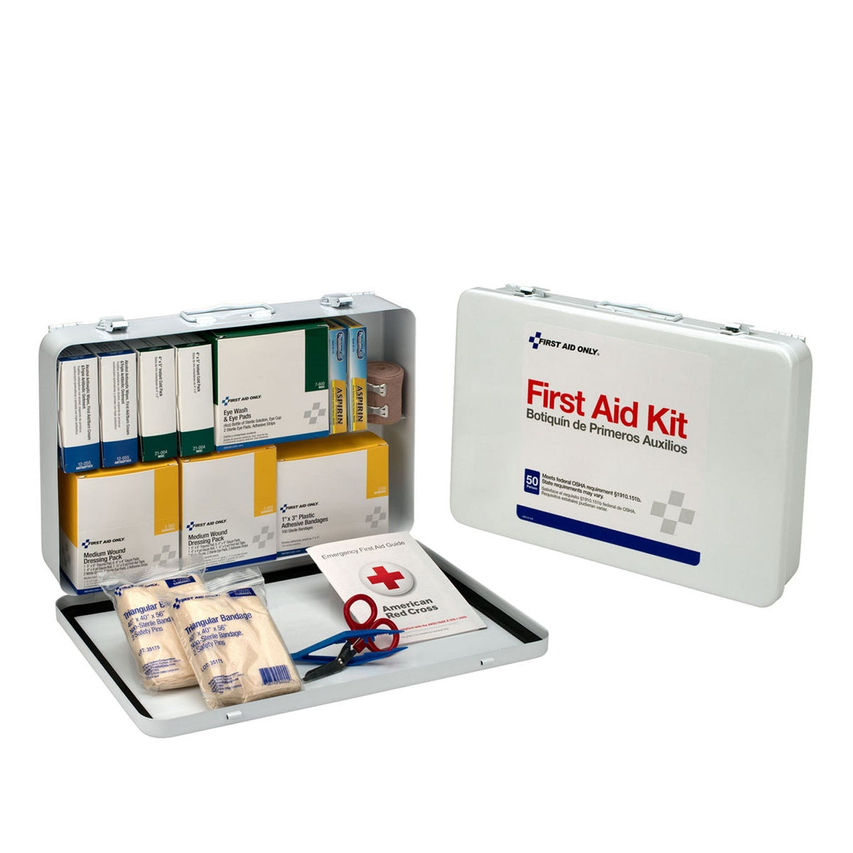 First Aid Only/Acme United First Aid Kits - Metal Case Kits (Vehicle Kit, 50 Person)