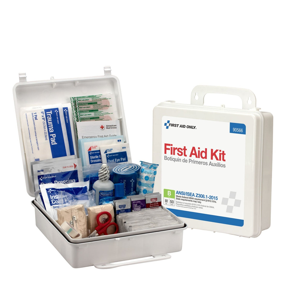 First Aid Only/Acme United ANSI/OSHA Compliant Package - 50 Person Kits, B, Plastic Case