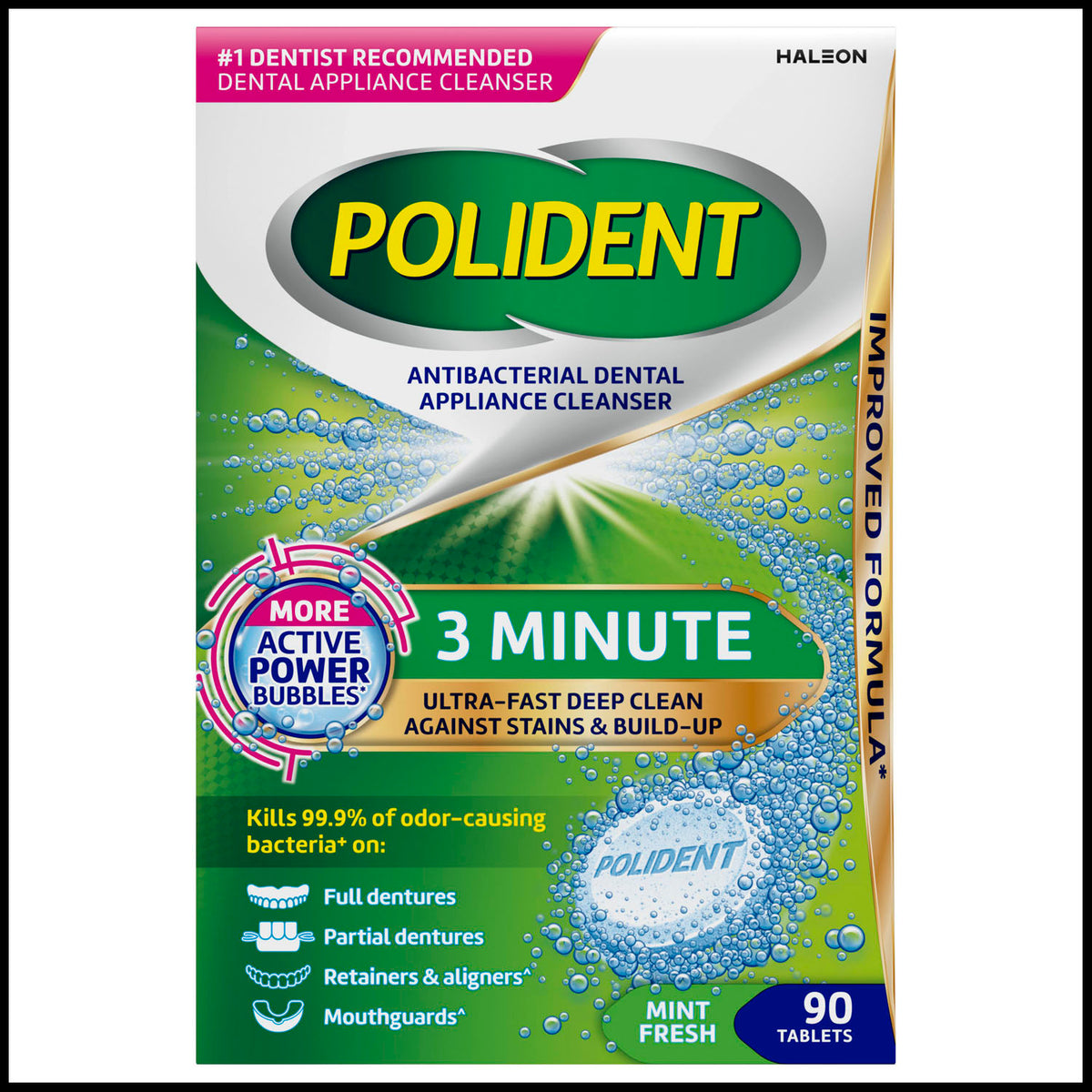Haleon Polident Antibacterial Dental Appliance Cleanser - 3-Minute Cleanser – image 3