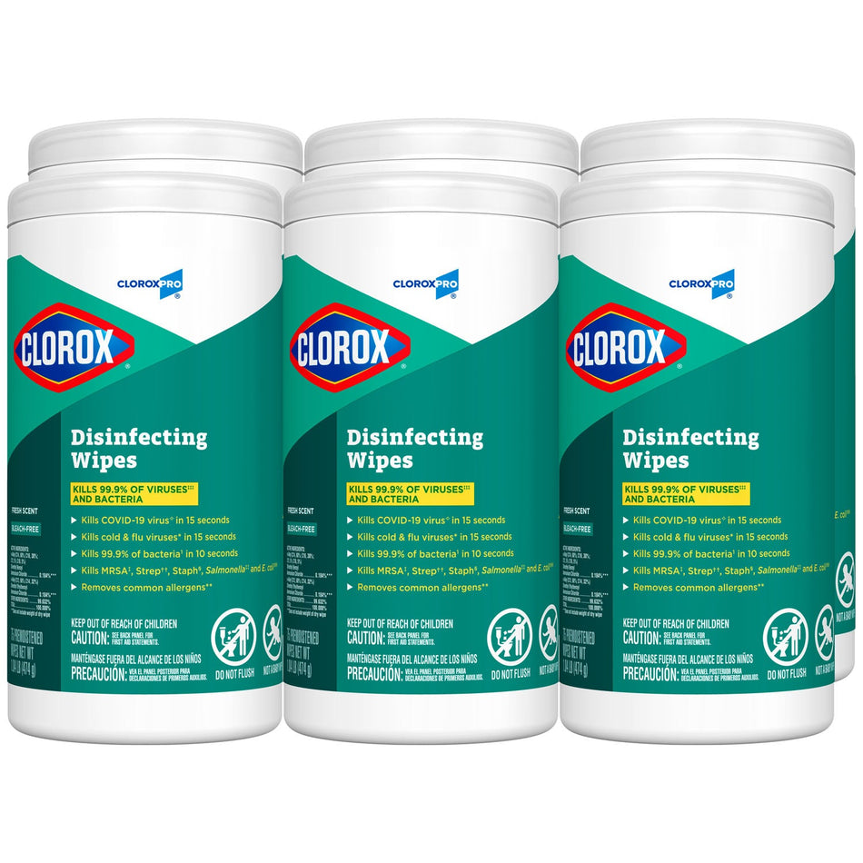 Clorox Commercial Solutions Disinfecting Wipes - Disinfecting (CloroxPro) - Fresh Scent 75 ct