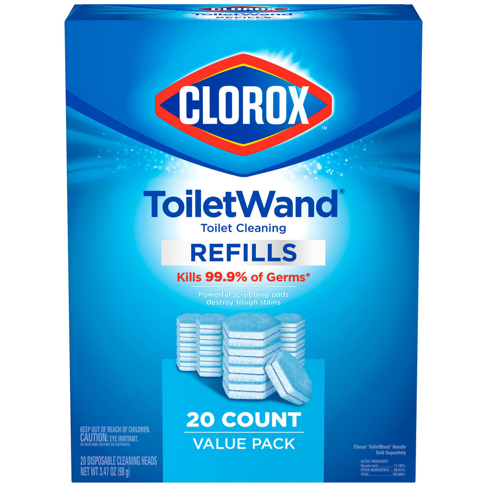 Clorox Toilet Bowl Cleaner - ToiletWand Refill Heads, 20 Count