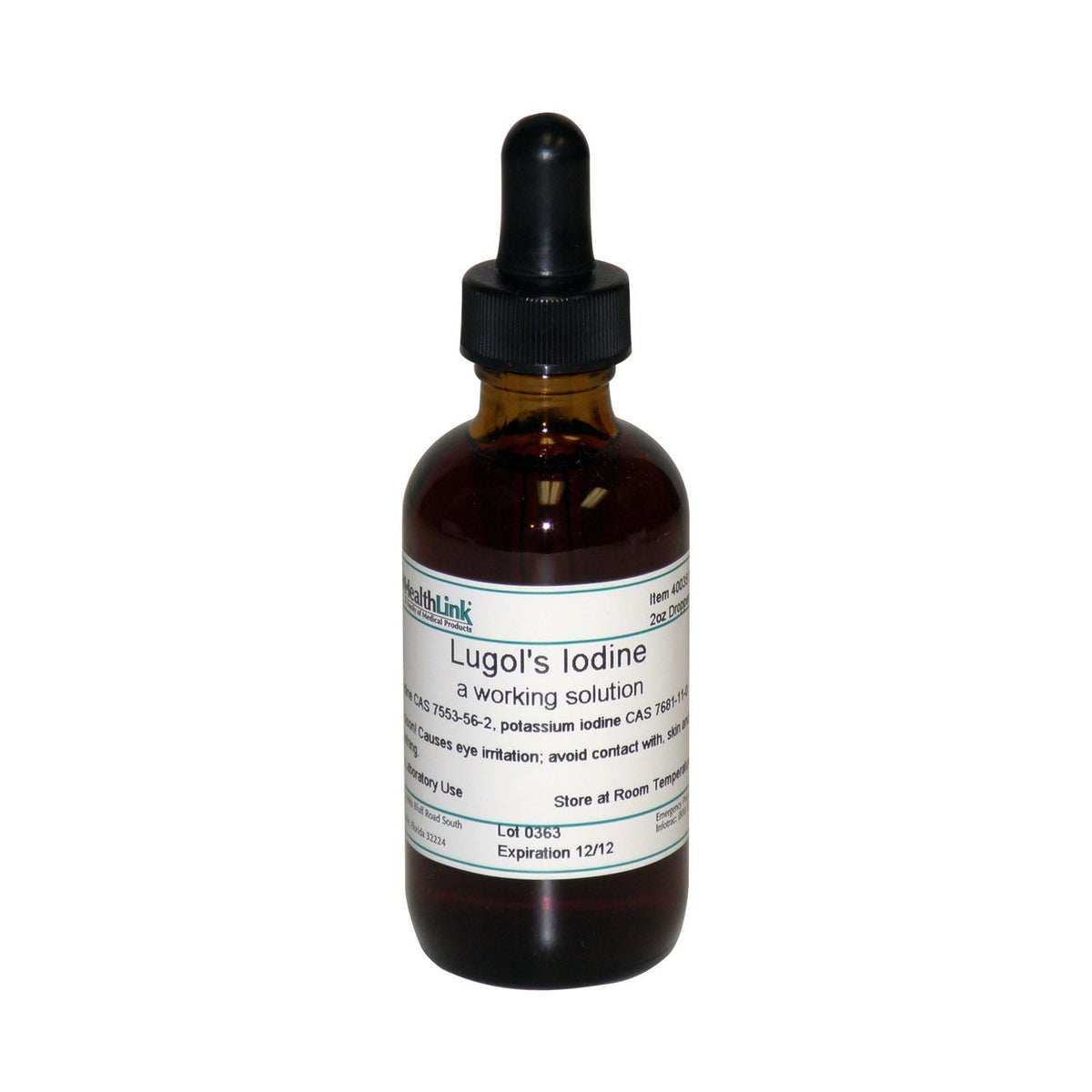 EDM3 Stains and Reagents - Lugol's Solution, Dropper Bottle