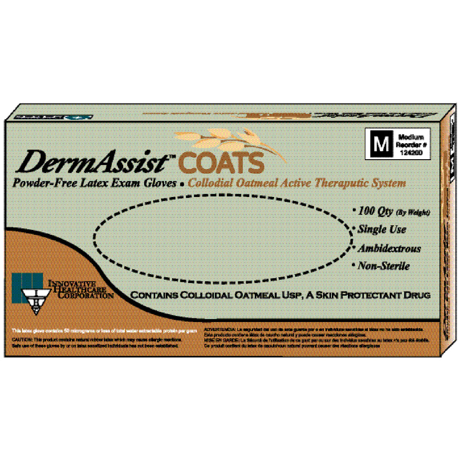 Innovative Dermassist Coatstm Powder-Free Latex Exam Gloves