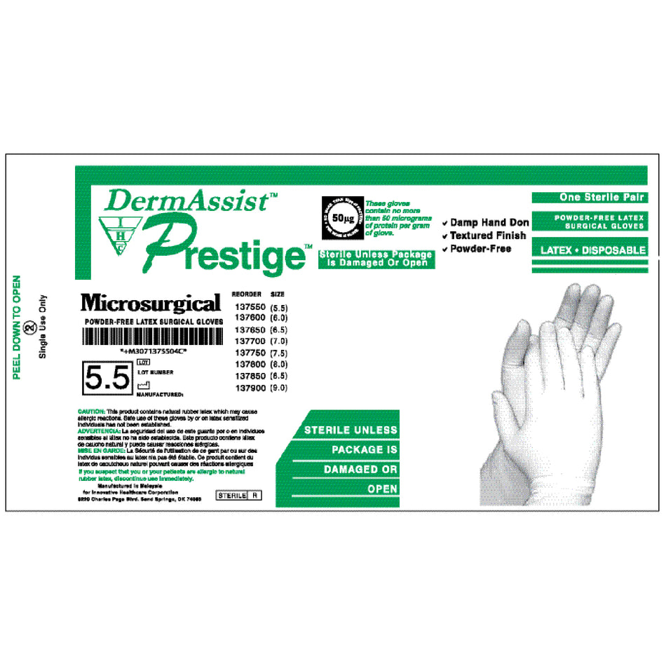 Innovative Prestige Microsurgical Powder-Free Latex Surgical Gloves