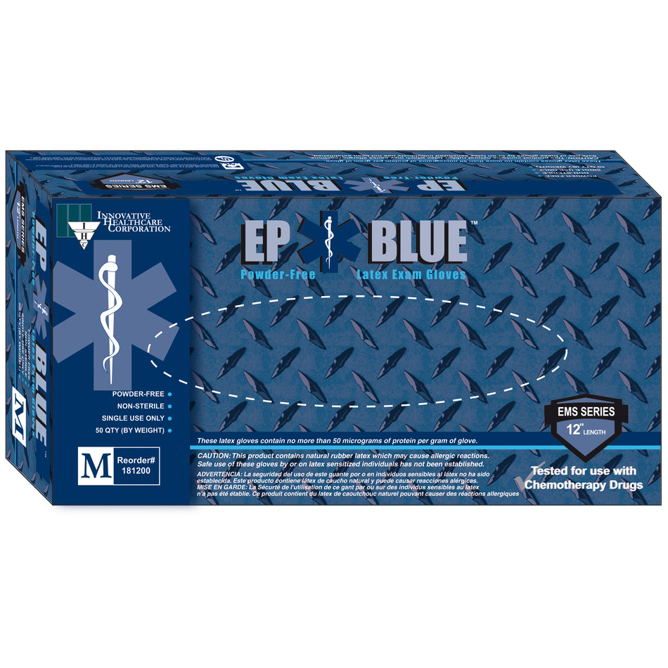 Innovative Dermassist Ep Bluetm Powder-Free Latex Medical Gloves