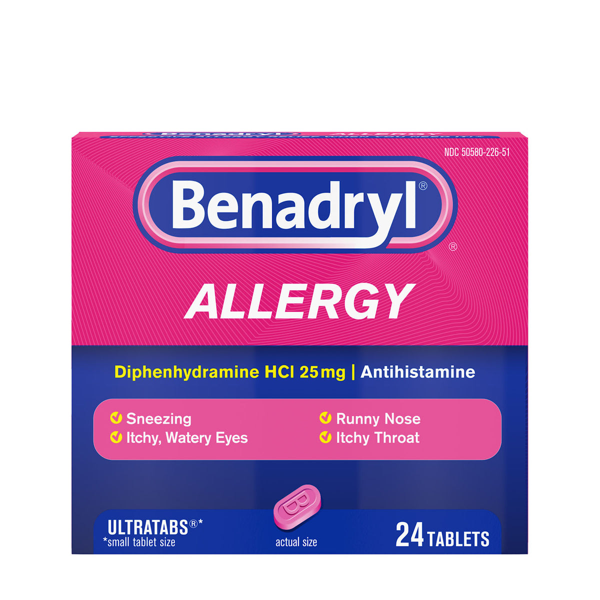 Benadryl Ultratabs Tablets - 48CT