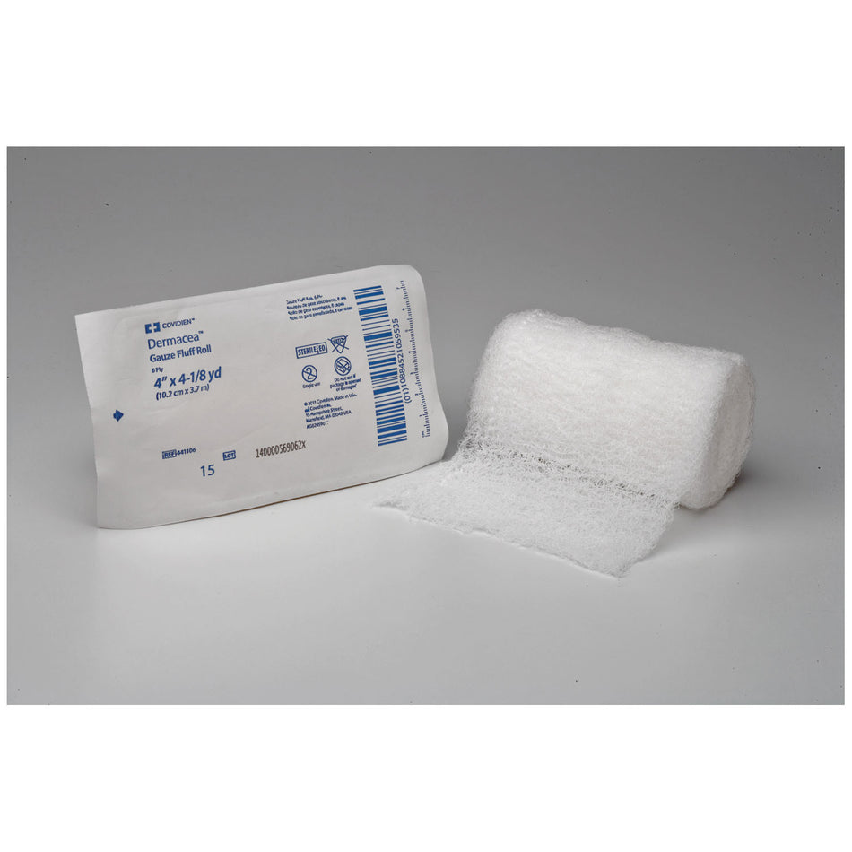 Cardinal Health Dermaceatm Gauze Fluff Rolls - Sterile, Soft Pouch (3.4" x 3.6 yds)