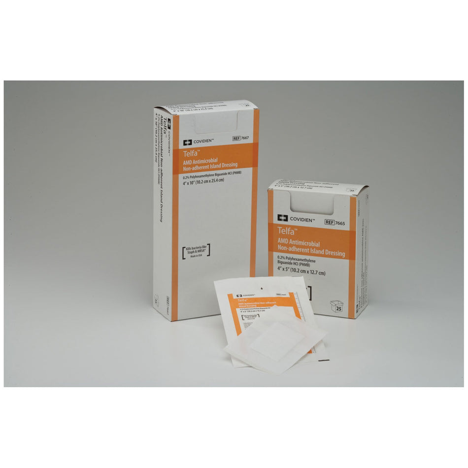 Cardinal Health Telfa Amd Dressings - Non-Adherent Island Dressing 4" x 8"