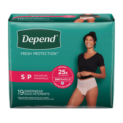 Kimberly-Clark Depend Protective Underwear - Maximum Absorbency for Women - Tan