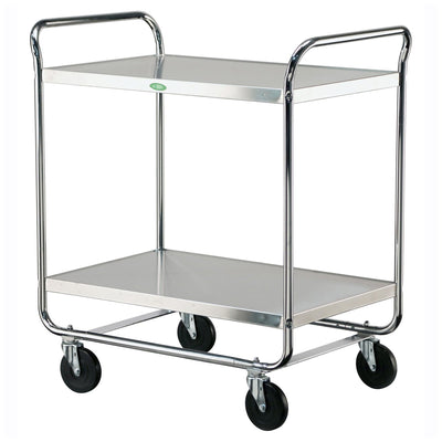 Lakeside Utility Carts - Stainless Steel Tubular Model, Medium Duty Cart, 2 Shelves