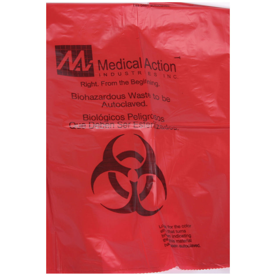 Printed Waste Bags - Biohazard (Red) - 1.8 Mil