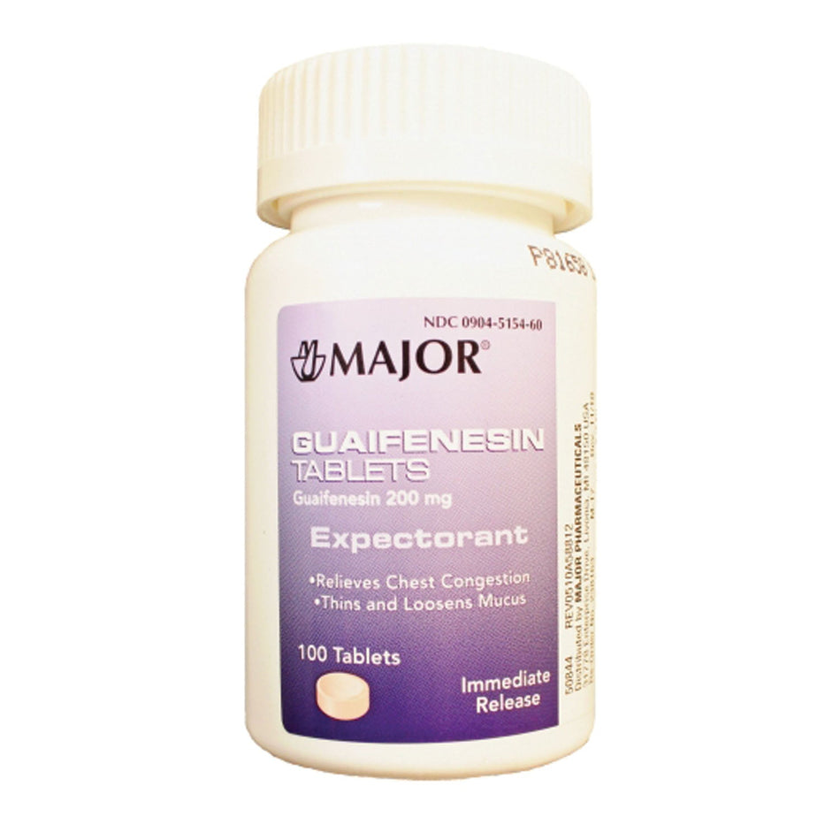 Major Cold & Cough Tablets - Guaifenesin