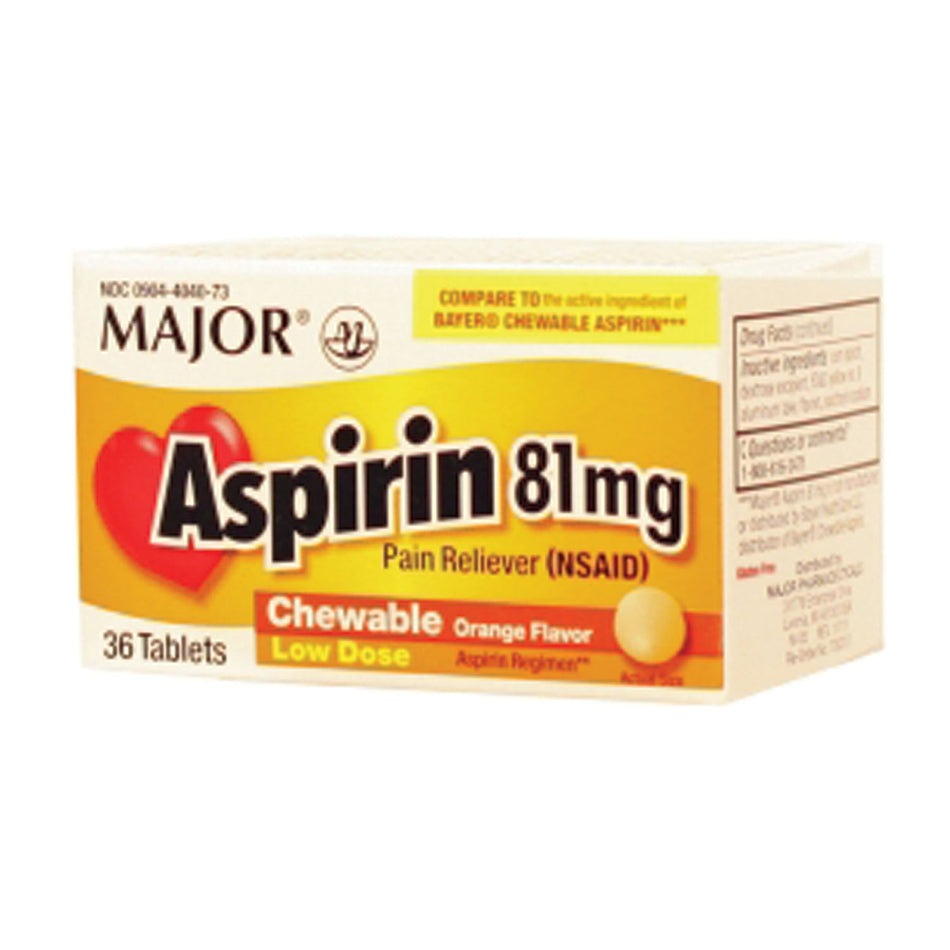 Major Aspirin Tablets, Chewable, 81MG