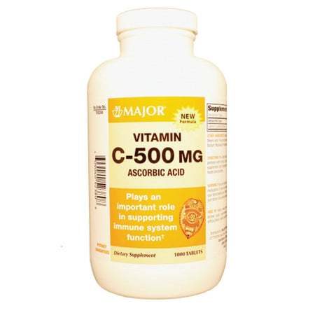 Major Vitamin C 500MG Tablets - Bulk Packaging