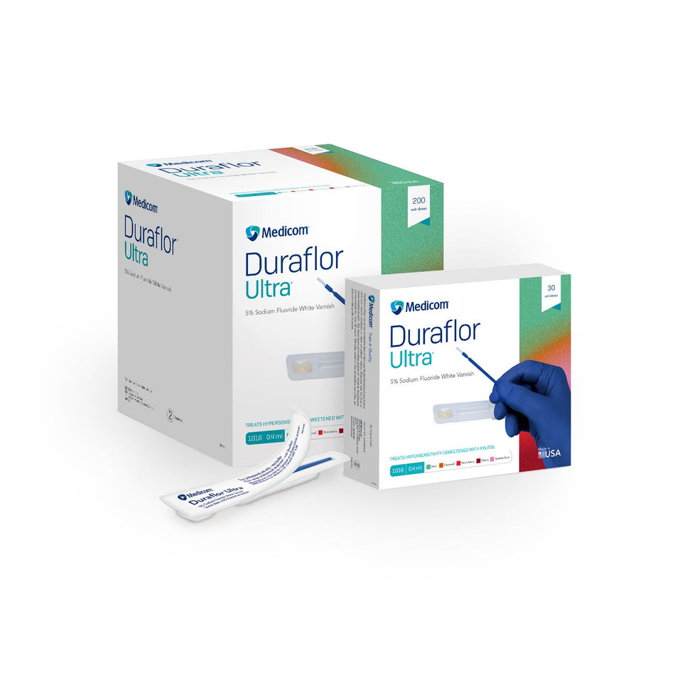 Medicom Duraflor Ultra 5% Sodium Fluoride White Varnish - Bubble Gum