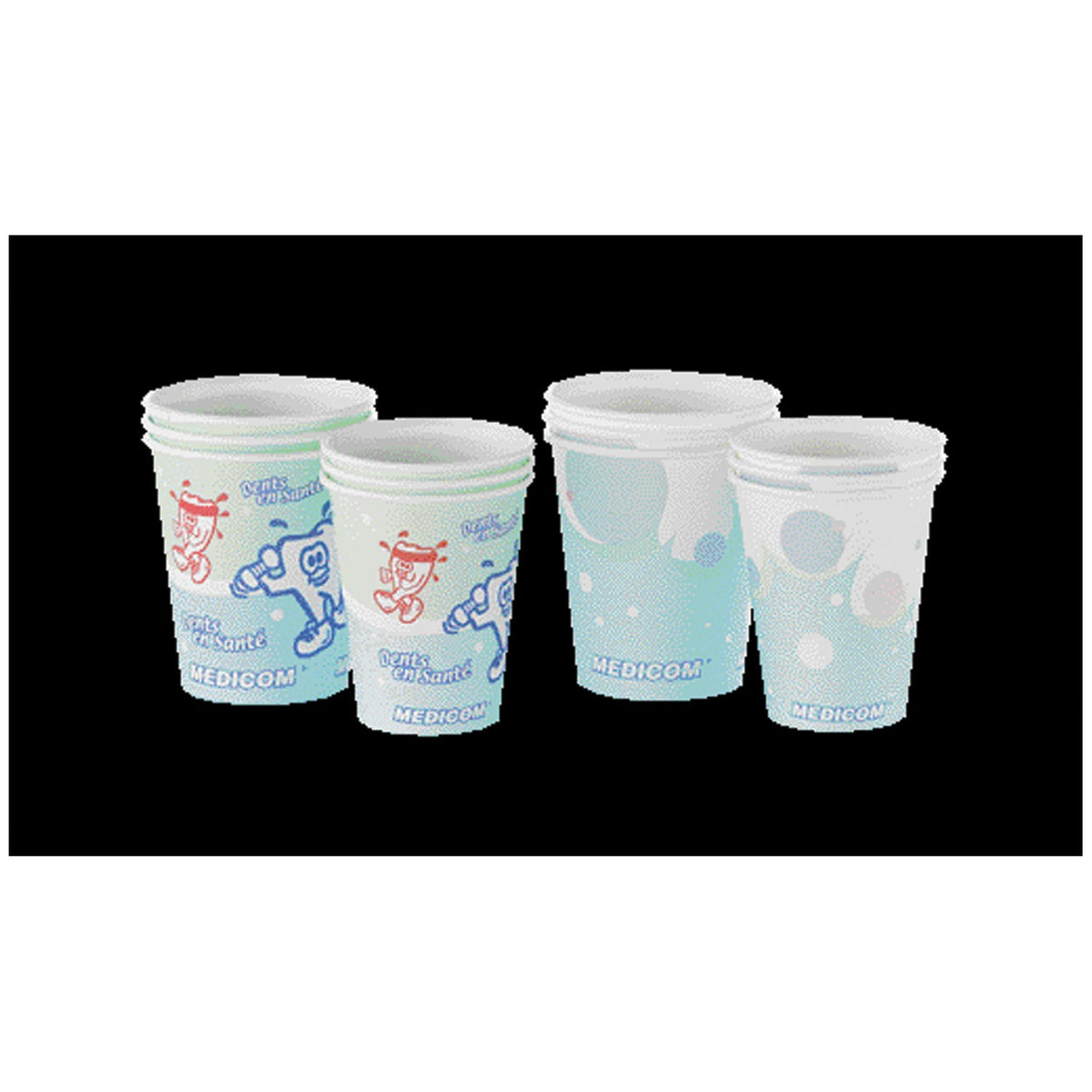 Medicom Poly Coated Paper Cups - Bubbles Design